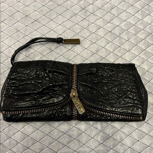 Kooba Black Clutch with Gold Accents